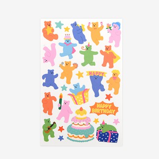 Jelly Bear Sticker - 01 Party สติ๊กเกอร์