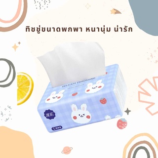 ลูกค้าใหม่ Shopee เท่านั้น!! กระดาษทิชชู่น้องกระต่าย ครึ่งโหล 6 ห่อ ราคา 1 บาท เช็ดหน้า เช็ดมือ ซึมซับน้ำได้ดี
