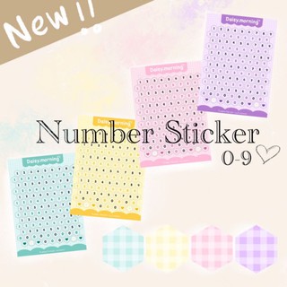 สติ๊กเกอร์ตัวเลข Number Sticker พร้อมส่ง