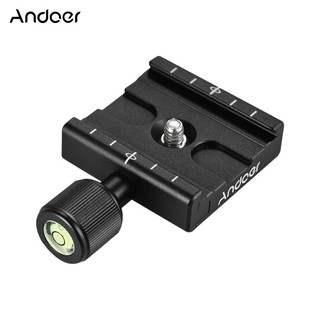 Andoer QR-50 Quick Plate Clamp Adapter พร้อมด้วยบับเบิ้ลระดับสำหรับ Ar