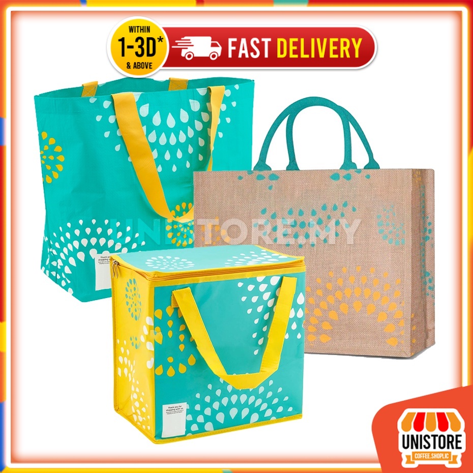 Tesco Lotussทอกระเป๋าChillerกระเป๋าCoolerกระเป๋าปอกระเจาถุงน้ําแข็ง保温包Eco Reuseกระเป๋าIkea FRONTA BR