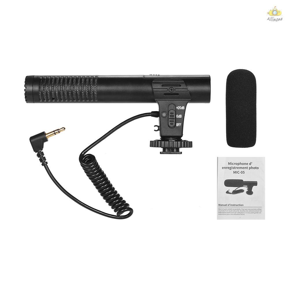 Camera Video Recording Microphone SuperCardioid Pickup Mini Mic for