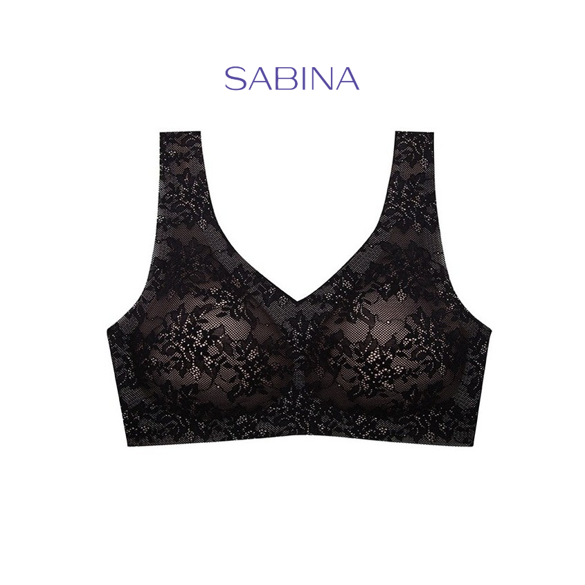 Sabina เสื้อชั้นใน Seamless (ไม่มีโครง) ทรงสวมหัว รุ่น Soft Collection รหัส SBXK110BK สีดำ