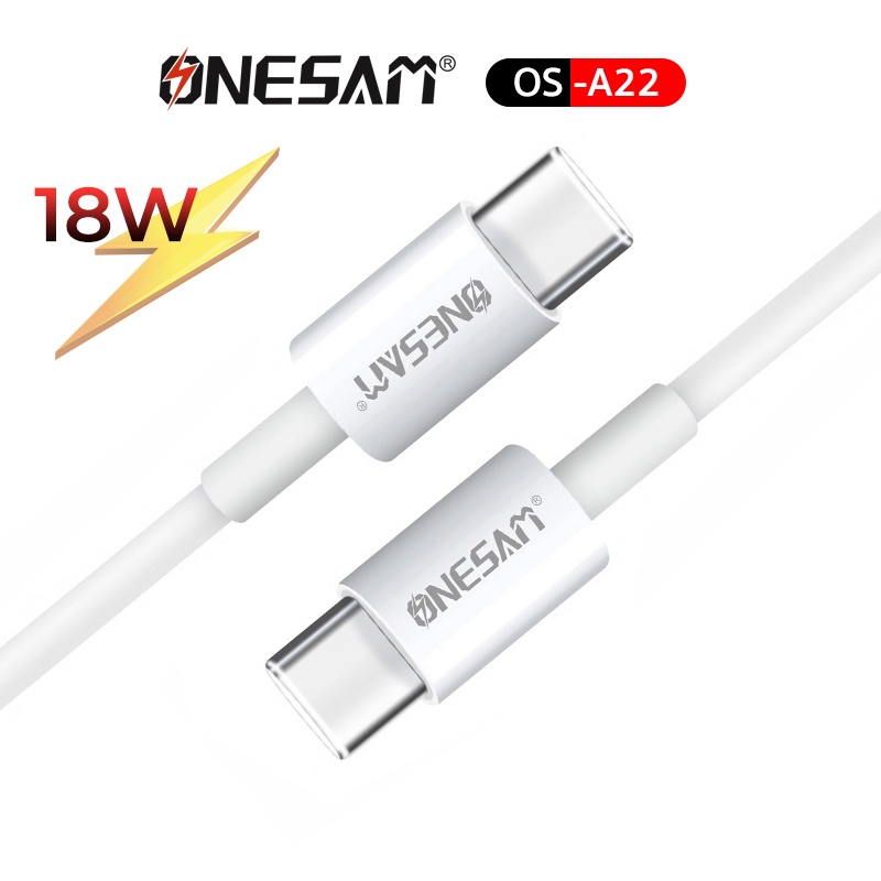สายชาร์จเร็ว Type-C to Type-C ONESAM รุ่น OS-A22 สาย PD Fast Charging 18W ยาว 1 เมตร