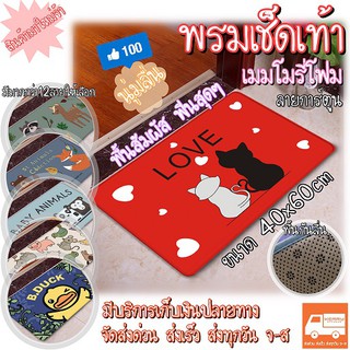 🔥มาใหม่‼️ พรมเช็ดเท้า พรมเช็ดเท้าลายการ์ตูน พรมรองพื้น [ขนาด 40x60cm] นุ่มมาก‼️