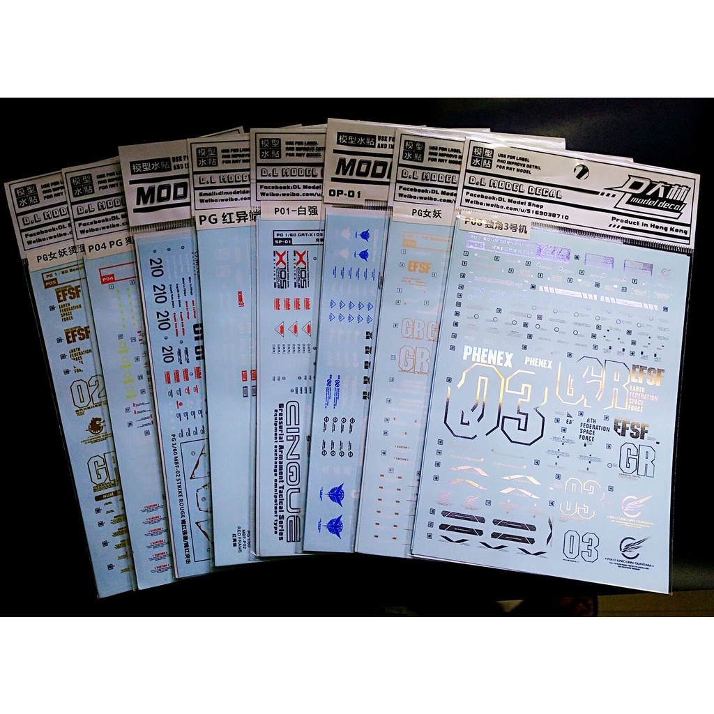 DALIN DL Decal สําหรับ PG Phenex Unicorn กรอบสีแดง Banshee Exia Seven ดาบ DLUC40 DLP04 DLP02 DLP05 D