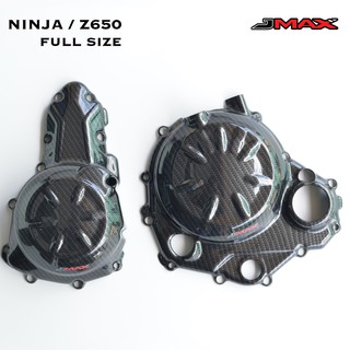 ครอบเครื่อง ตรงรุ่น KAWASAKI Ninja650 ปี 2017-21 /Z650 V.2 FULL COVER ลายฟิล์มคาร์บอน 6D