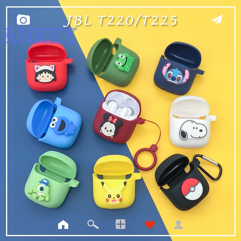 for JBL Tune Flex 2 Case Protective Earphone Cover Ring Anti-fall Soft Silicone Wireless Bluetooth Earbuds Shell Carrying