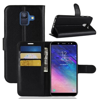 เคส 8 Color Case For Samsung Galaxy A6 2018 A600F เคสหนัง เคสฝาพับ Stand Phone Cover กรณี โทรศัพท์กรณี