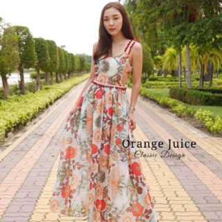 Orange juice - Cami flowers mexy Dress