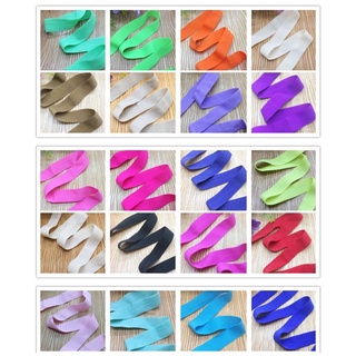 [ราคา 5 ขนาด] 16 มม. สีพื้น สีด้าน ยางยืด ขอบ ยางรัดผม สายรัด ยางรัดผม DIY โบว์ วันหยุด ของขวัญ ห่อ