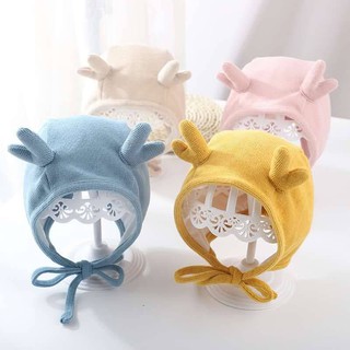 👶พร้อมส่ง👶หมวกผูกคางแรกเกิดถึง1ขวบ