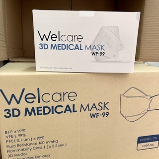 9.9🚀พร้อมส่งทุกสี🚀Welcare 3D WF-99 หน้ากากอนามัยทางการแพทย์เวลแคร์ กล่อง 50 ชิ้น ผลิตใหม่ ของแท้