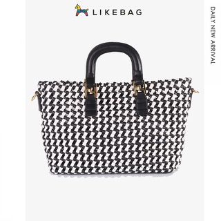 Likebag กระเป๋าถือ กระเป๋าคอมพิวเตอร์ สะพายข้าง หนัง PU ความจุขนาดใหญ่ สําหรับผู้หญิง