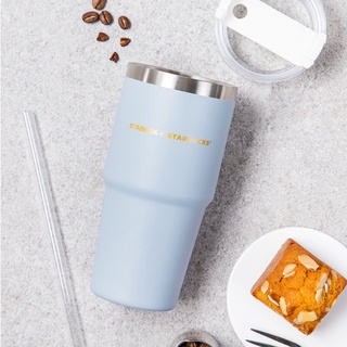 พร้อมส่ง ✔︎ แก้ว STARBUCKS Korea 21 SS Blue stanley quencher tumbler ของแท้ 100%