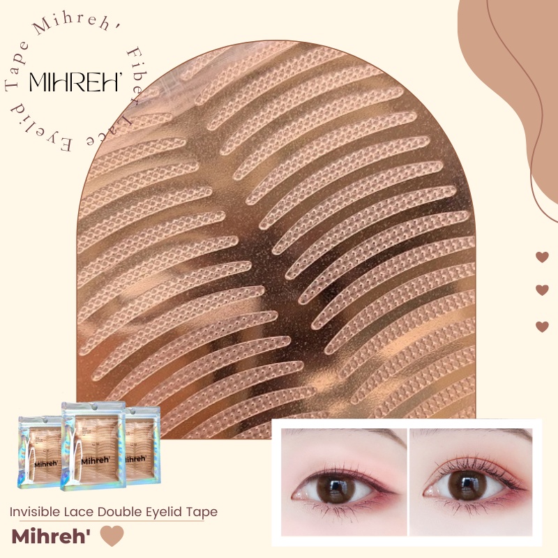Mihreh’เทปกาวตาสองชั้นไม่ต้องใช้น้ำ ที่ติดตาสองชั้นที่ดีที่สุด ติดแน่นเนียน ทนเหงื่อ สำหรับคนหนังตามันง่าย MH06
