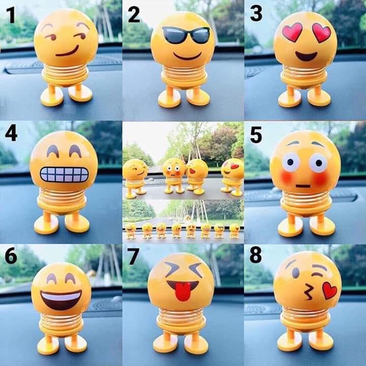 Emoji Car Display Emoticon Shaking Cute Table Display - Random Motif