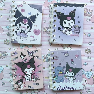 Sanrio Mymelody Kuromi Cinnamoroll Coil สมุดโน้ต ขนาด A7 แบบพกพา สําหรับเด็กนักเรียน