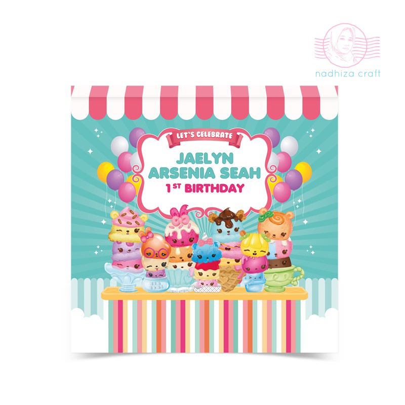 NUM NOMS BIRTHDAY BANNER BACKDROP