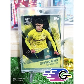 การ์ดนักฟุตบอล 2021 Topps Curated Set Living the Dream giovanni reyna Borussia Dortmund มุมไม่สวย1มุม