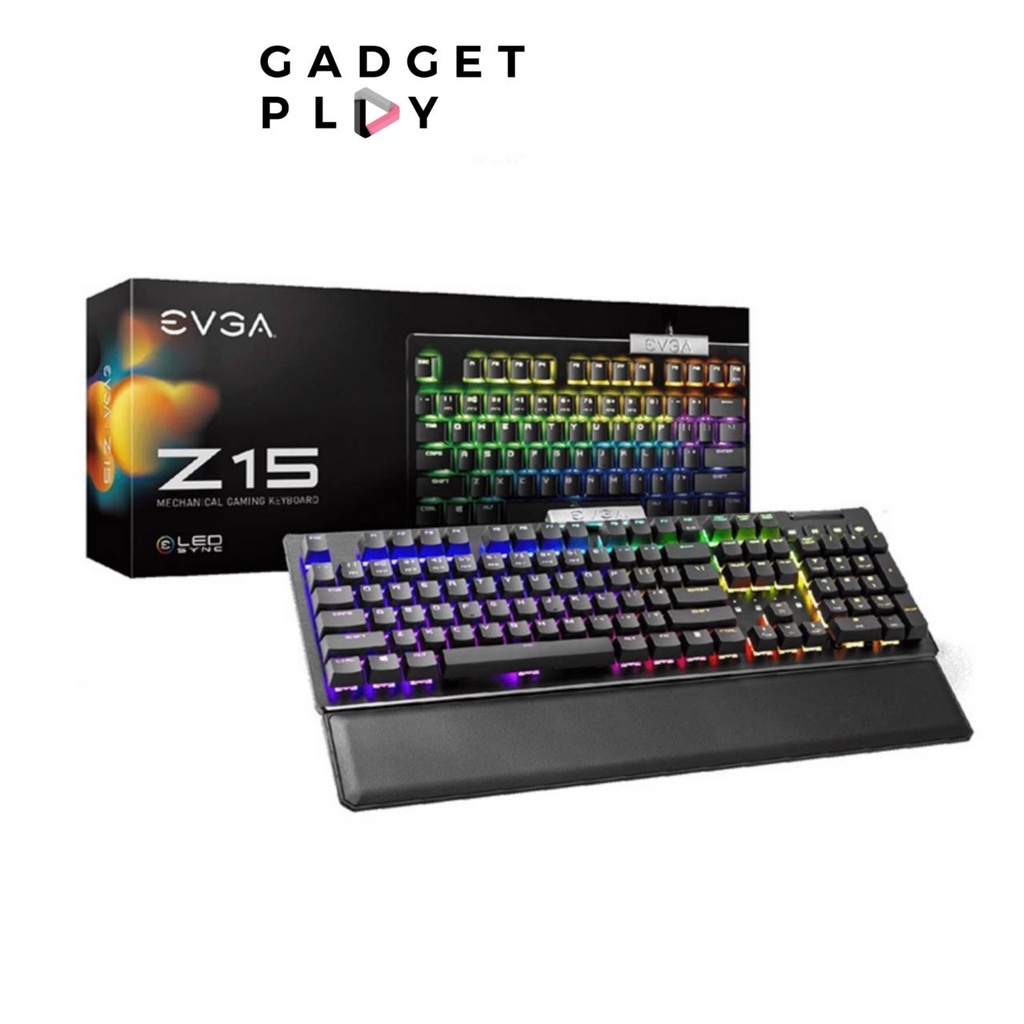 [กรุงเทพฯ ด่วน 1 ชั่วโมง] Keyboard คีย์บอร์ด EVGA Z15 RGB Gaming Mechanical Keyboard , Linear, EN La