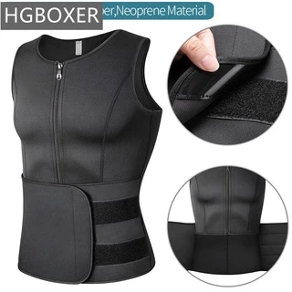ผู้ชายเข็มขัดกระชับสัดส่วนผ้า Neoprene ซิปเก็บหน้าท้องเสื้อกั๊ก