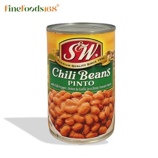 เอสแอนด์ดับบลิว ถั่วในซอสพริก 439 กรัม S&amp;W Chili Beans 439 g.