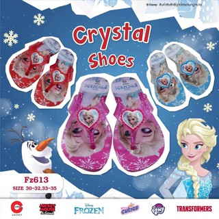 Frozen รองเท้าเด็กเอลซ่า​ รองเท้าแตะแก้ว มี 3 สี ไซด์ 30-32