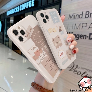 เคสนิ่ม ลายหมีน่ารัก สําหรับ Oppo A76 A95 A12 A15 A5s Reno 7 A16 A54 A74 Reno 6 Reno 5 5F 4F 4Lite A55 A16K A53 A33 A31 A5 A9 2020 A3s A7 A11 A74 A92 A52 A96 A36 A1K A12E A16E