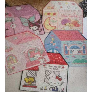 พรมดักฝุ่น รูปทรงบ้านลายการ์ตูน​ Sanrio​ มี 5 ลาย