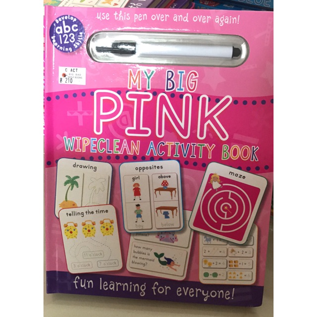 Wipe Clean - Pink หนังสือกิจกรรม เขียนลบได้