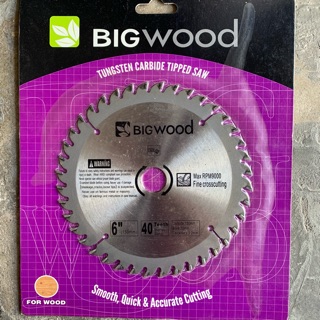 Bigwood ใบเลื่อยวงเดือนตัดไม้ 6”