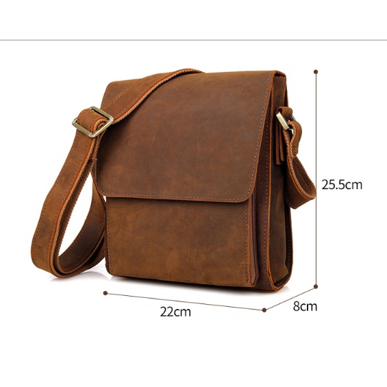 กระเป๋าหนังวัวแท้ สะพายข้าง สะพายไหล เหมาะสำหรับผู้ชาย Leather Bag for you รุ่น  BW01