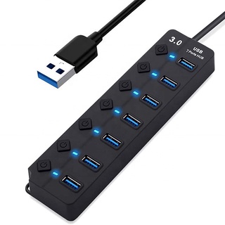 อะแดปเตอร์ฮับ USB 3.0 7 พอร์ต USB 3.0 5Gbps แบบพกพา สําหรับแล็ปท็อป PC