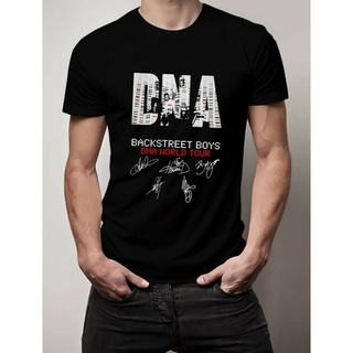 [S-5XL] 【Chic Tops】gildan เสื้อยืดแขนสั้น ผ้าฝ้าย 100% พิมพ์ลายโลโก้ Backstreet Boys Dna World Tour สไตล์ฮาราจูกุ สําหรั