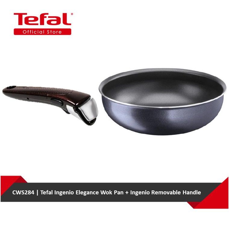 ข้อเสนอพิเศษ Tefal Ingenio Elegance Wok Pan + Ingenio Removable Handle (L23177 + L99331) CWS284