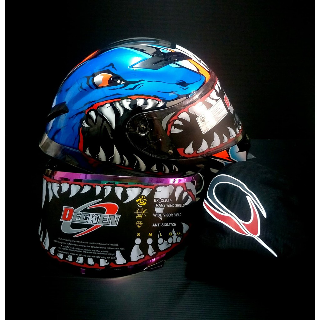 หมวกกันน็อค DECKEN SHARK 2019 แถมชิวรุ้ง 650 บาทและถุงผ้าใส่หมวกกันน็อค มูลค่า 200 บาท