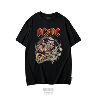 เสื้อยืดคอกลมเสื้อยืด พิมพ์ลายวงดนตรี Hits Band Acdc TS-270 สําหรับผู้ชาย และผู้หญิงS-4XL