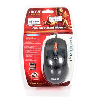 Oker Mouse USB เมาส์มีสาย รุ่น L7-300 (สีดำ)