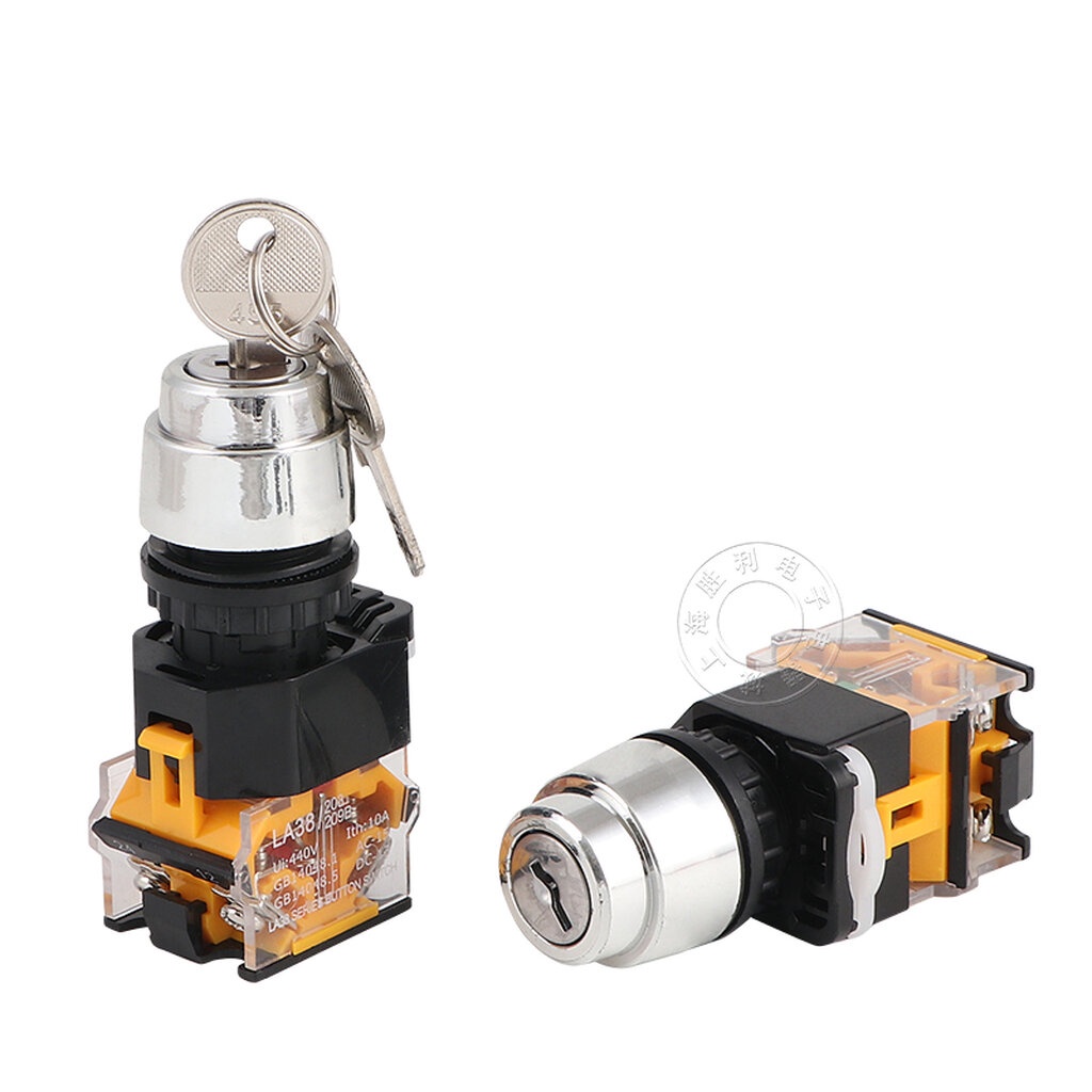 LA38-11Y2 Selector Key Switch 22mm สวิตช์กุญแจ 2 จังหวะ
