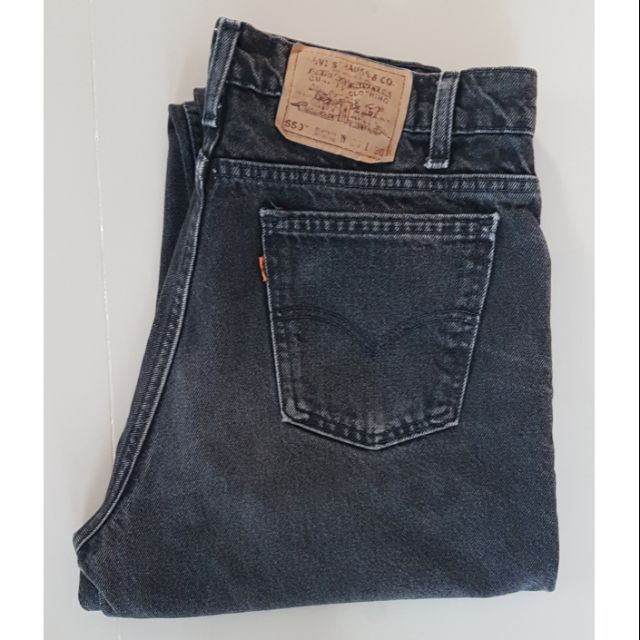 กางเกงยีนส์วินเทจป้ายส้ม Levi's 550  U.S.A W34 (I1013)