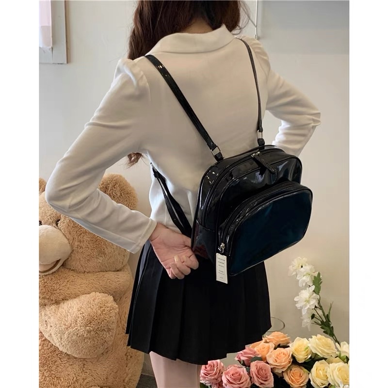 พร้อมส่ง กระเป๋าเป้ น้องเกี๊ยว เป้ เจนนี่ jennie blackpink สไตล์เกาหลี สีดำ Happa.bkk