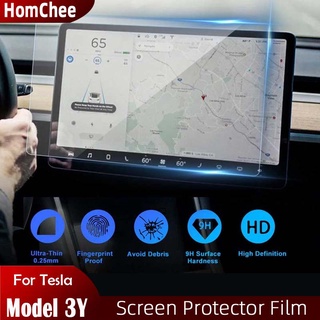 Tesla อุปกรณ์เสริมHomChee Temered Screen rotector For Tesla Model 3 Y Accessories Center Control Touchscreen Car Navigat