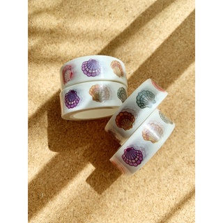 🐚 COLORFUL SEASHELLS WASHI TAPE 🐚 วาชิเทป เทป เปลือกหอย หลากสีสัน 🐚