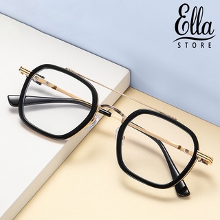 Ellastore123 แว่นตา กันลื่น กรอบโลหะ ป้องกันแสงสีฟ้า TR52006 สําหรับสํานักงาน