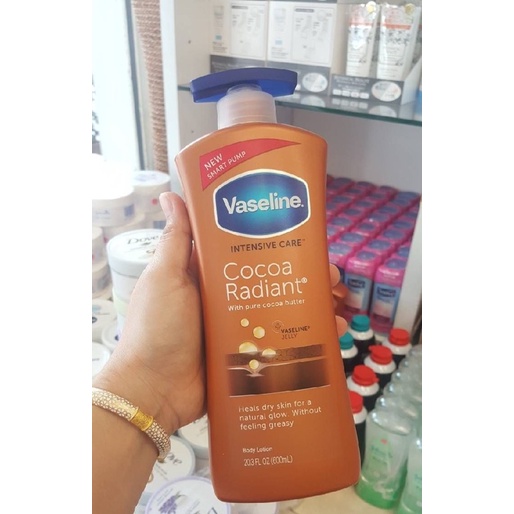 Vaseline body cocoa radiant lotion 600 ML.