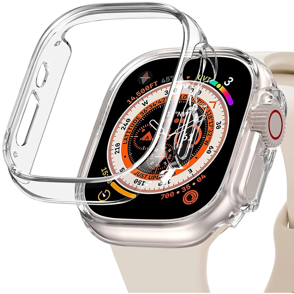 49 มม. Series Ultra 3/2/1 Hard PC Frame Bumper Case (ไม่มีตัวป้องกันหน้าจอ) เข้ากันได้กับ Apple watch