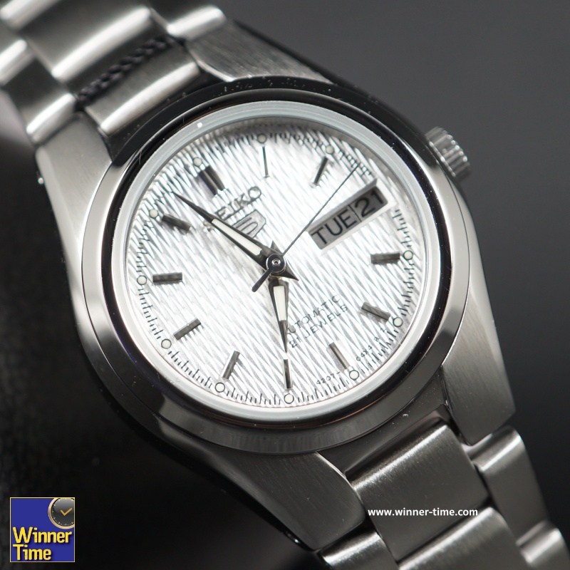 นาฬิกาข้อมือผู้หญิง Seiko 5 Automatic 21 Jewels รุ่น SYMC07,SYMC07K1,SYMC07K