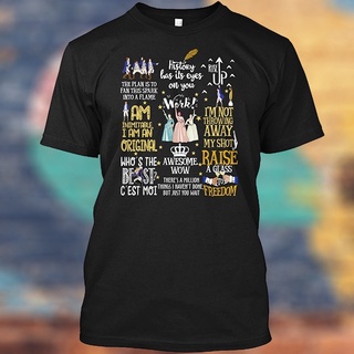 เสื้อยืดลําลอง พิมพ์ลาย Hamilton Musicals สีดํา สําหรับผู้ชาย QW246VB