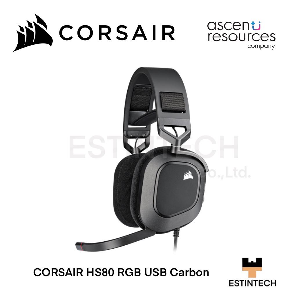 HEADSET (หูฟัง) Corsair HS80 RGB USB Black ของใหม่ประกัน 2ปี
